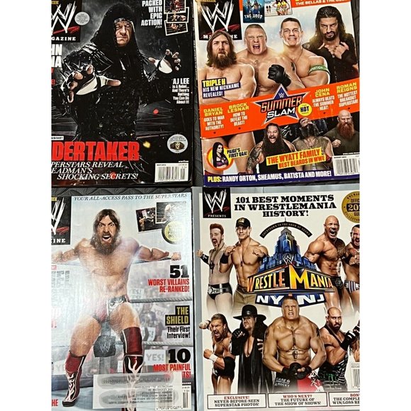 8 pc WWE Magazine Lot‎ 2013 2014 Daniel Bryan WWF Retro AEW John Cena Wrestling - Picture 2 of 12